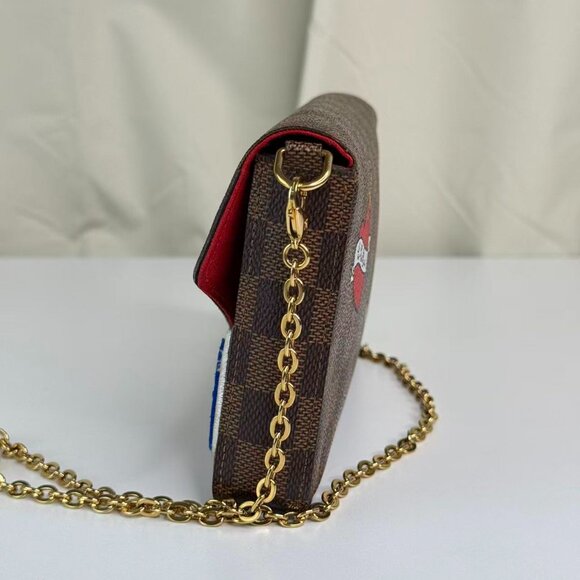 Louis Vuitton Damier Ebene Limited Edition Felicie Shoulder Bag Crossbody Style - Picture 5 of 10